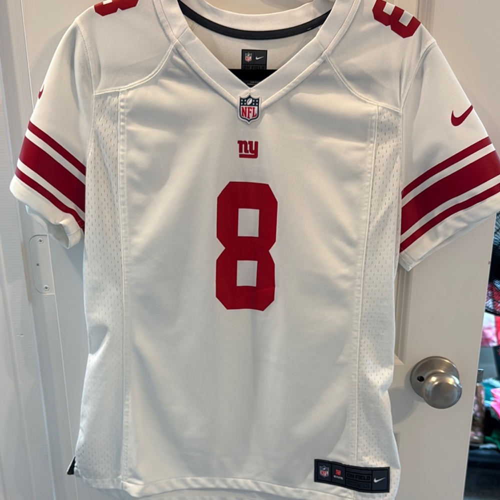 Nike Women's White and Red Giants Jersey